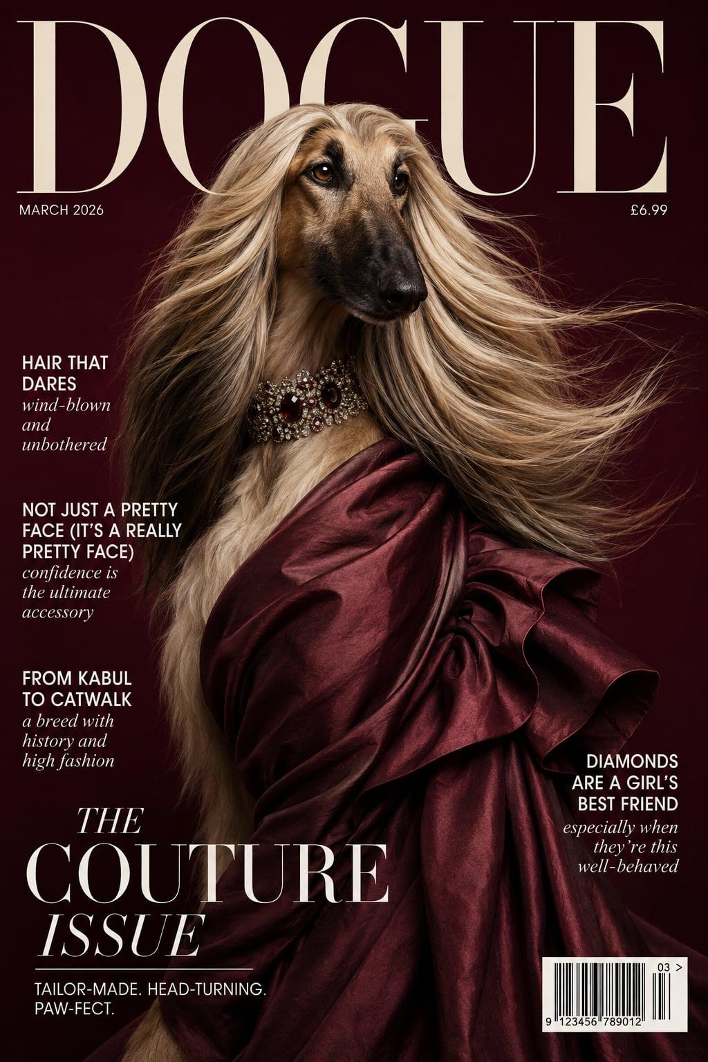 Ein aktuelles DOGUE-Cover aus dem Zürcher Salon
