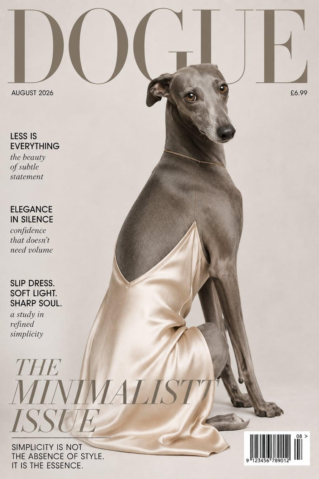 DOGUE-Cover: Porträt eines Hundes nach der Pflege im Zürcher Salon